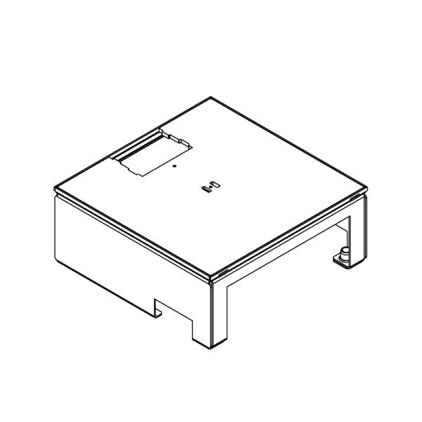 Produktbild UBD 212 001  -  Unterflur-Bodendose UBD 210 inkl. belegtem Deckel aus 4mm SVZ, ohne Schutzkante, mit Ausschnitt